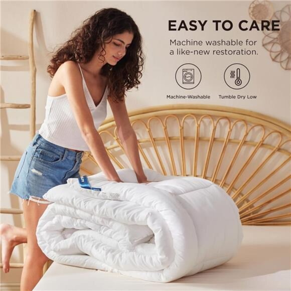 Bedsure Comforter Duvet Insert - Quilted Comforters Queen Size, All Season - Picture 5 of 7